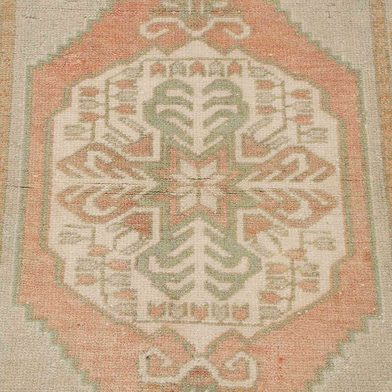 El Dokuma Vintage Halı - 52 cm x 89 cm - K0069391