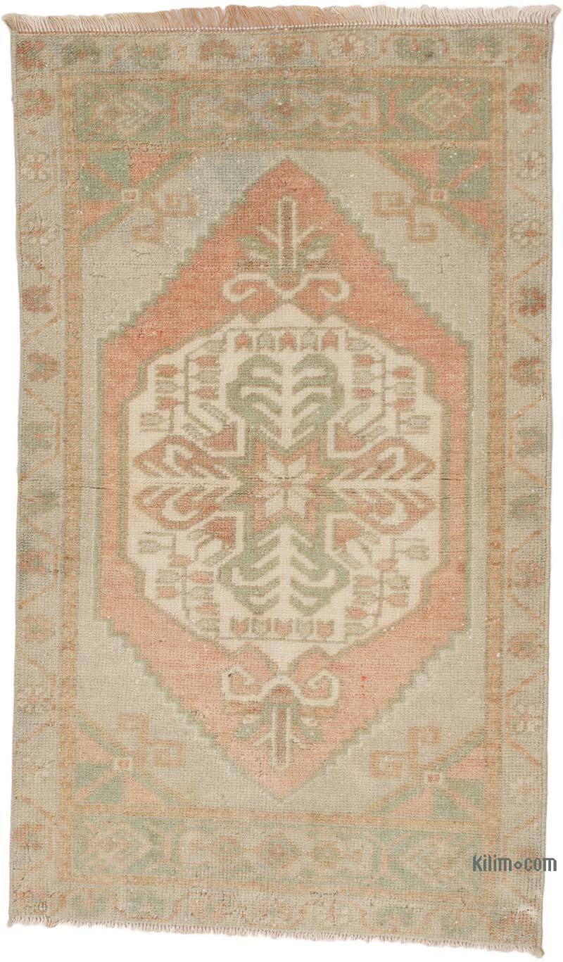 El Dokuma Vintage Halı - 52 cm x 89 cm - K0069391