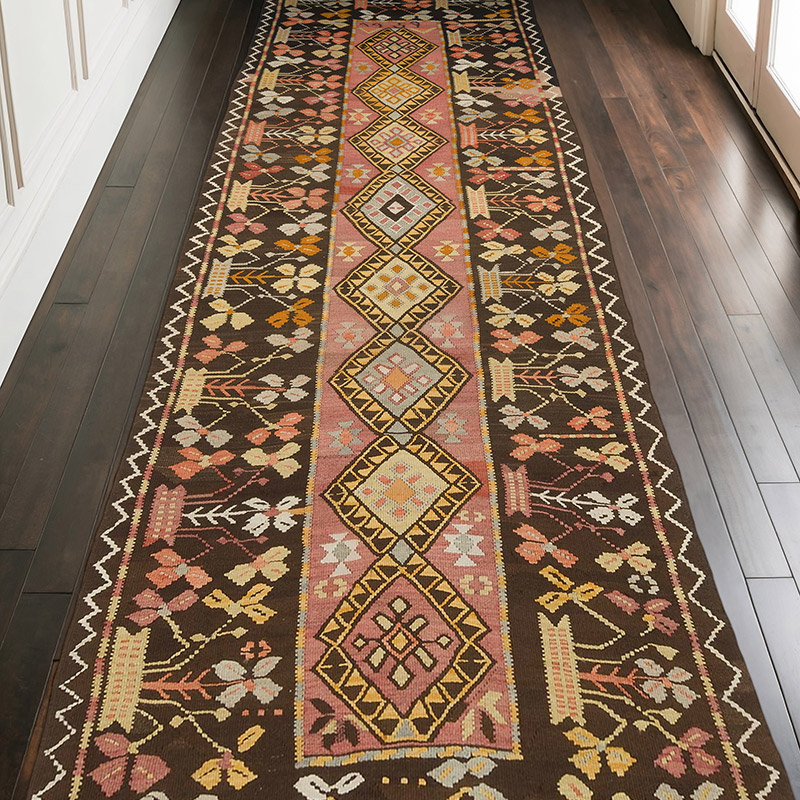 Alfombra Vintage Artvin Kilim - 128 cm x 336 cm - K0069398