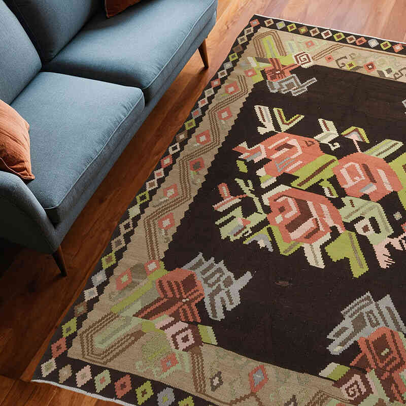 Vintage Bardiz Kilim Rug - 6' 6" x 8' 5" (78" x 101") - K0069399