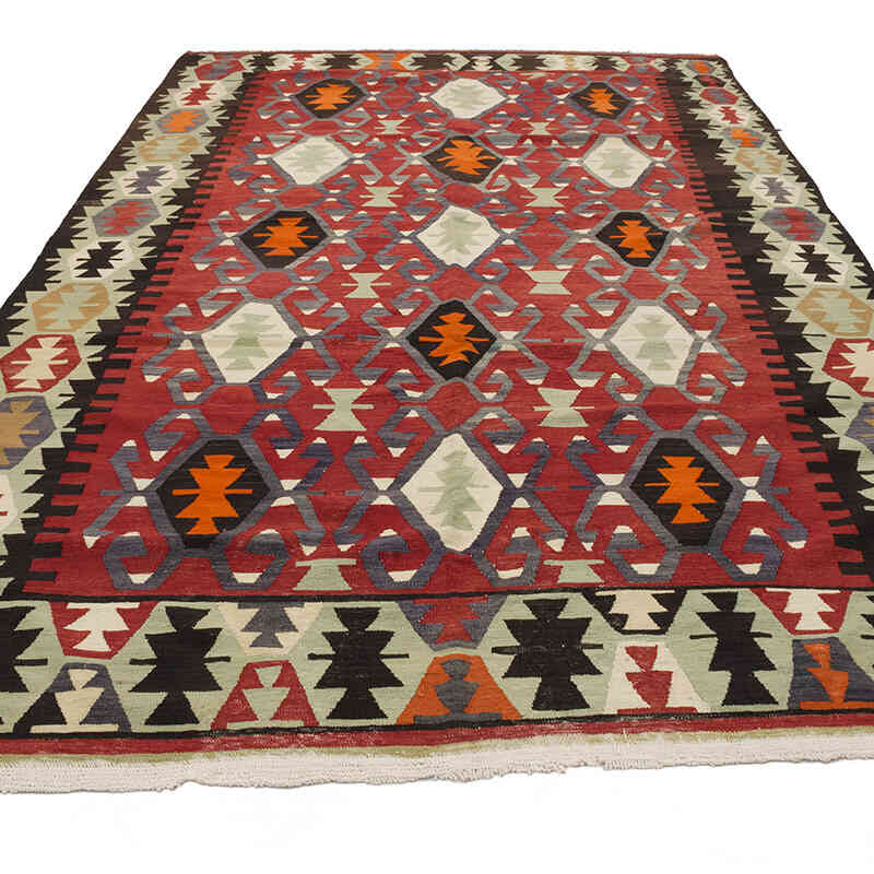 Vintage Denizli Kilim Rug - 6' 3" x 10' 11" (75" x 131") - K0069403