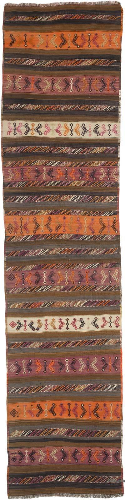Vintage Malatya Kilim Runner - 2' 7" x 10' 9" (31" x 129")