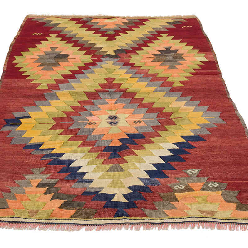 Vintage Konya Kilim Rug - 3' 4" x 4' 10" (40" x 58") - K0069442