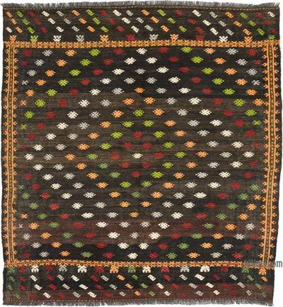 Vintage Balikesir Kilim Rug - 4' 1" x 4' 3" (49" x 51")