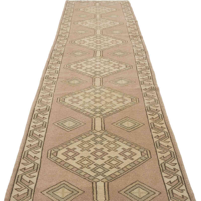Vintage Turkish Hand-Knotted Runner - 2' 8" x 10' 9" (32" x 129") - K0069456