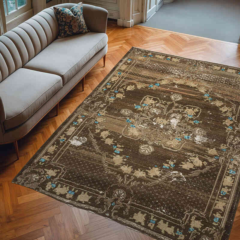 Vintage Turkish Hand-Knotted Rug - 6' 9" x 9' 3" (81" x 111") - K0069457