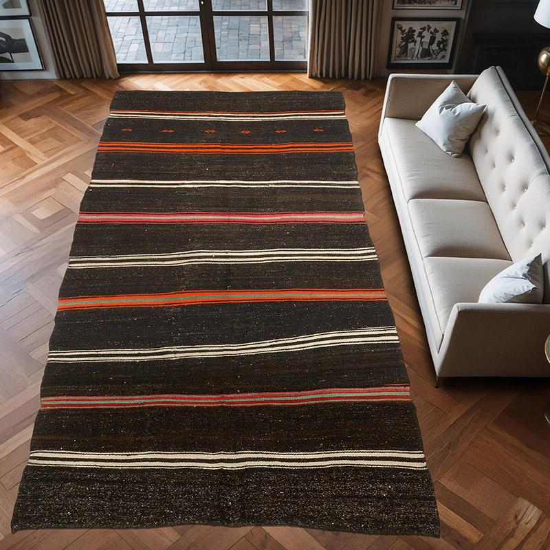 Alfombra Vintage Anatolian Kilim - 189 cm x 374 cm - K0069466