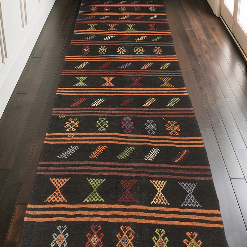 Vintage Anatolian Kilim Runner - 4' 4" x 13' 3" (52" x 159") - K0069478