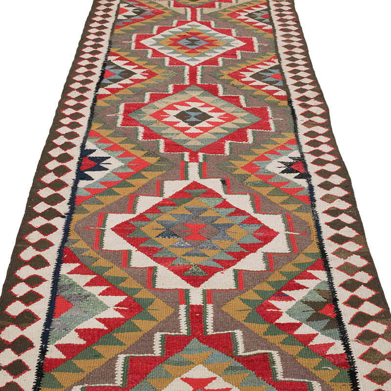Vintage Tribal Kilim Runner - 3' 3" x 12' 2" (39" x 146") - K0069491