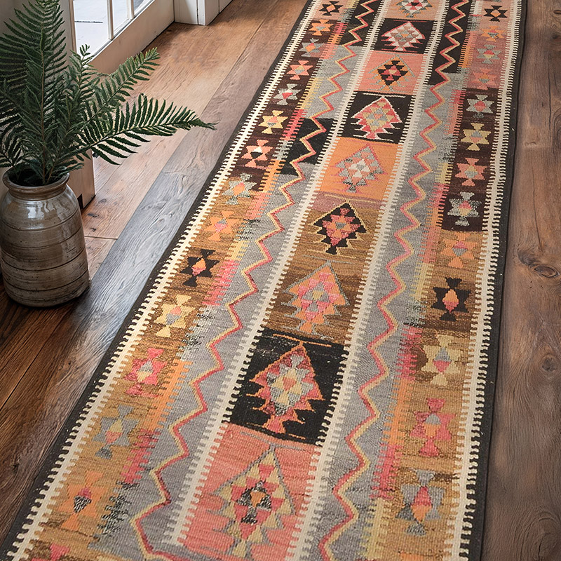 Vintage Anadolu Kilim Yolluk - 93 cm x 306 cm - K0069494