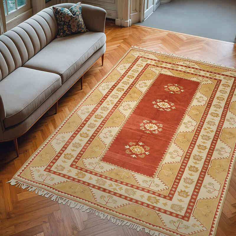 Alfombra Vintage Turca Anudada a Mano - 200 cm x 275 cm - K0069503