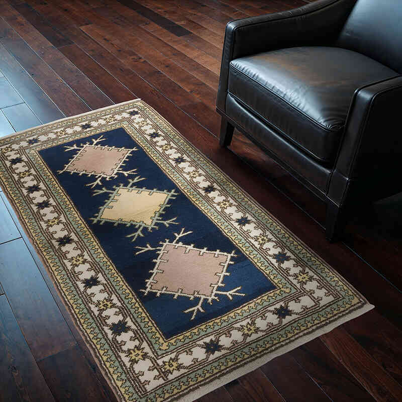 Alfombra Vintage Turca Anudada a Mano - 86 cm x 152 cm - K0069508