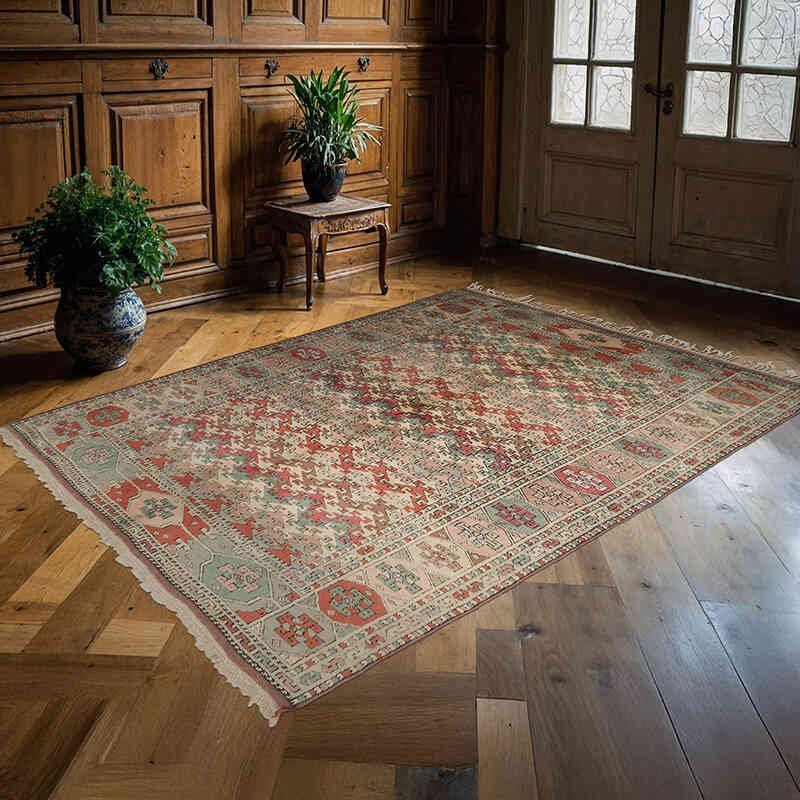 Vintage Turkish Hand-Knotted Rug - 5' 10" x 7' 9" (70" x 93") - K0069511
