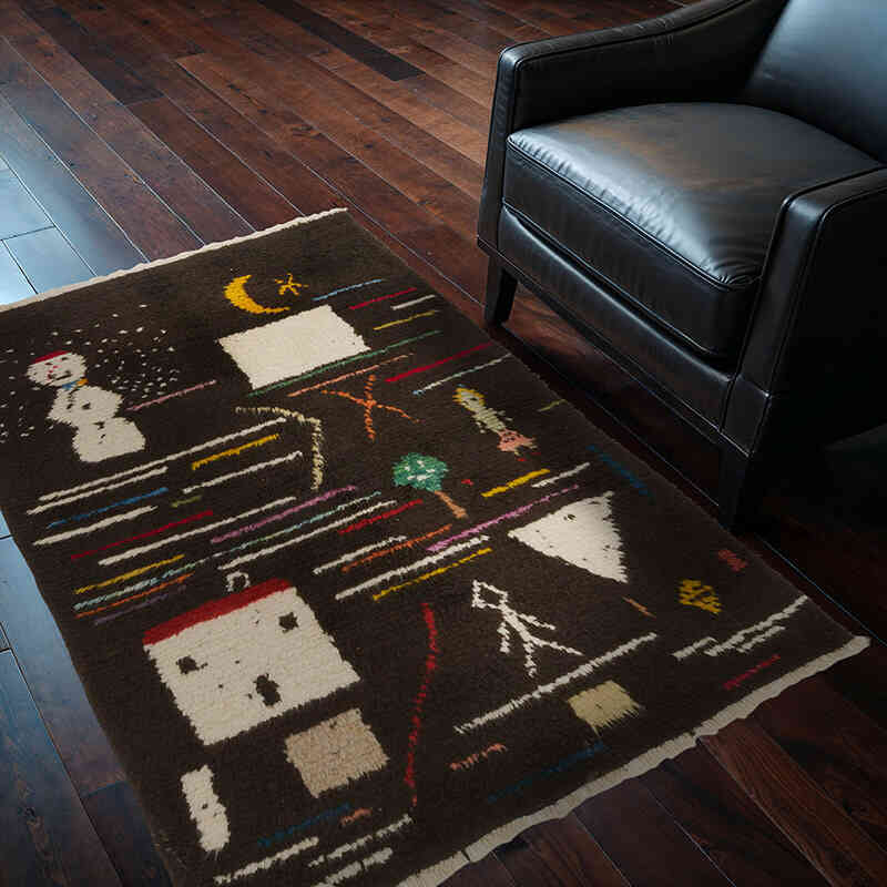 New Turkish Tulu Rug - 3' 8" x 5' 3" (44" x 63") - K0069517