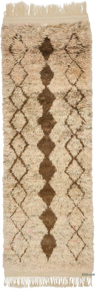 New Moroccan Style Hand-Knotted Tulu Runner - 3' 3" x 9' 3" (39" x 111")