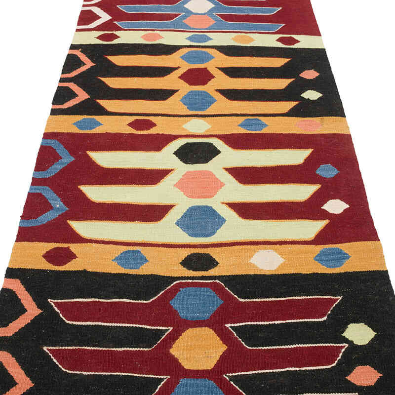 New Handwoven Turkish Kilim Runner - 3' 1" x 9' 11" (37" x 119") - K0069520