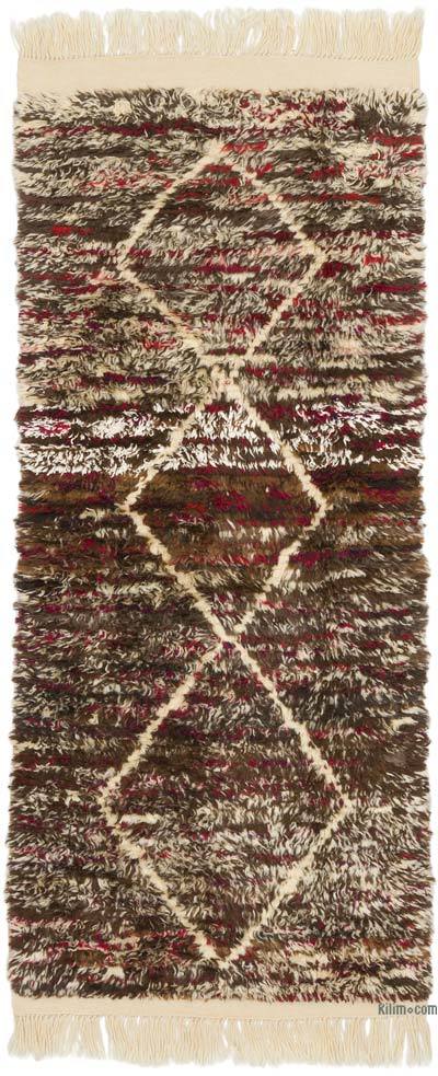 New Moroccan Style Hand-Knotted Tulu Runner - 3'  x 6' 9" (36" x 81")