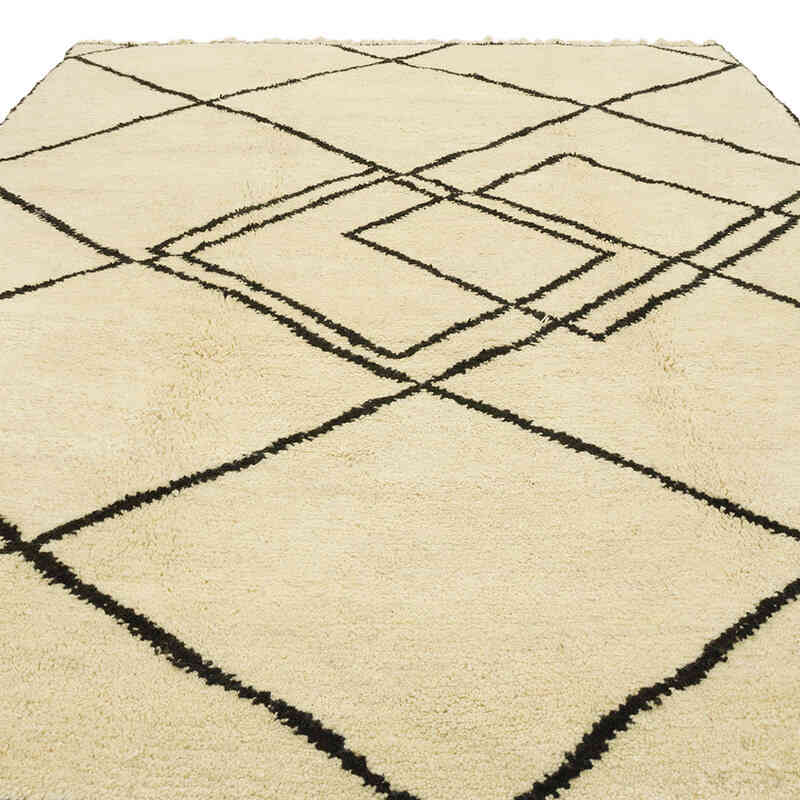New Moroccan Style Hand-Knotted Tulu Rug - 7' 10" x 10' 7" (94" x 127") - K0069523