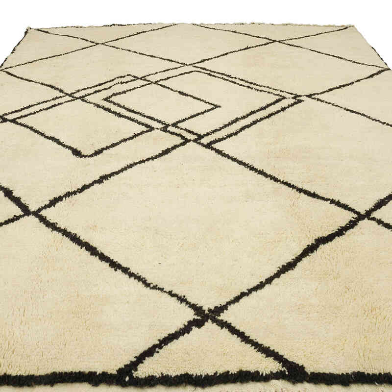 New Moroccan Style Hand-Knotted Tulu Rug - 7' 10" x 10' 7" (94" x 127") - K0069523