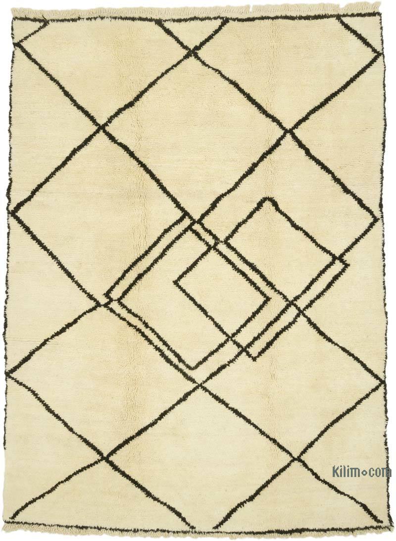 New Moroccan Style Hand-Knotted Tulu Rug - 7' 10" x 10' 7" (94" x 127") - K0069523