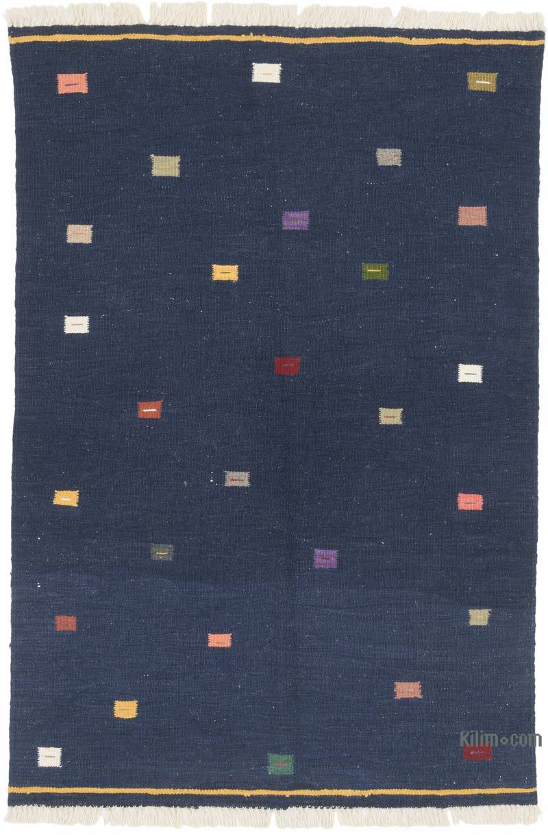 New Handwoven Turkish Kilim Rug - 4' 1" x 6'  (49" x 72") - K0069526