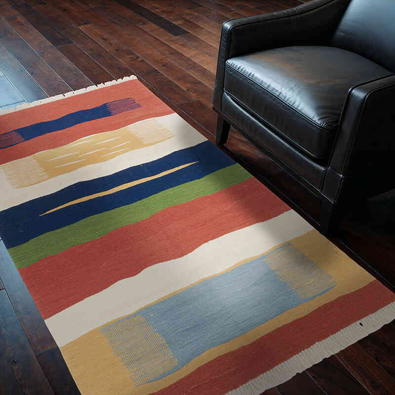 Yeni Kök Boya El Dokuma Kilim - 123 cm x 187 cm - K0069527