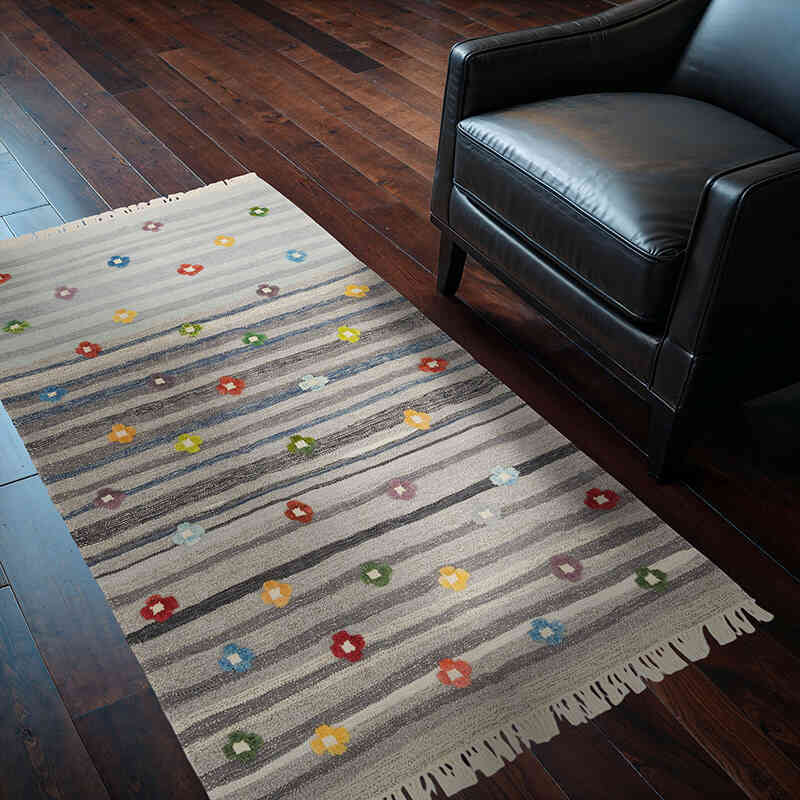 Yeni Kök Boya El Dokuma Kilim - 112 cm x 174 cm - K0069528