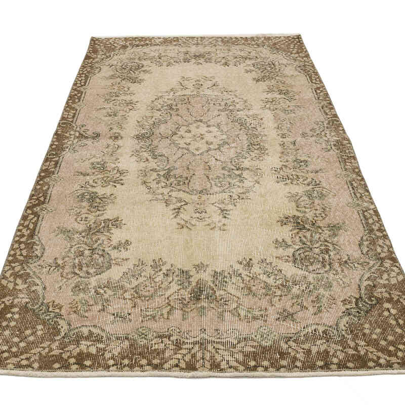 Alfombra Vintage Turca Anudada a Mano - 108 cm x 206 cm - K0069546