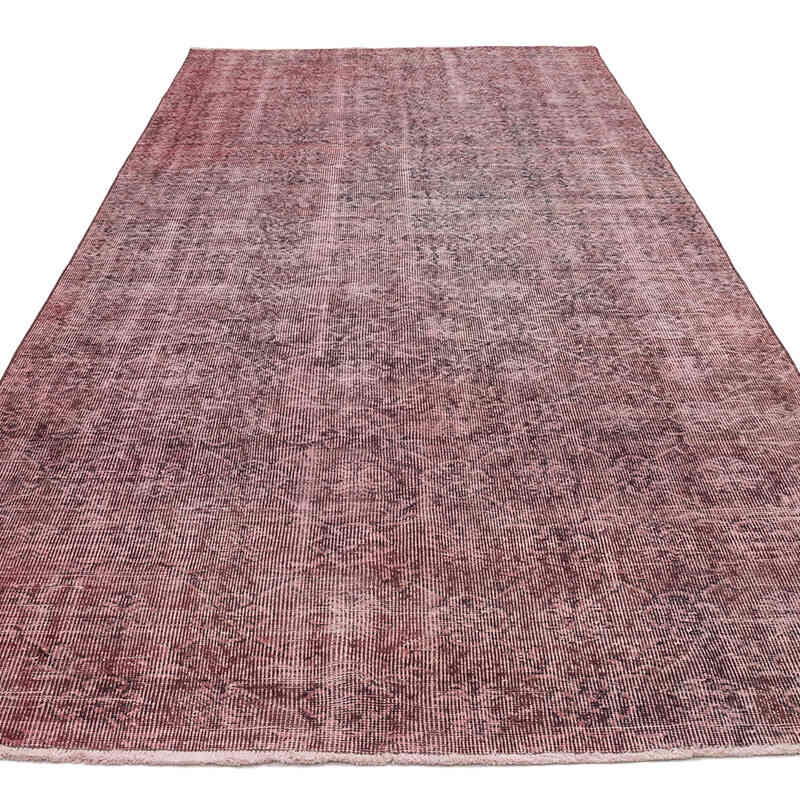 Over-dyed Vintage Hand-Knotted Turkish Rug - 4' 11" x 10'  (59" x 120") - K0069547