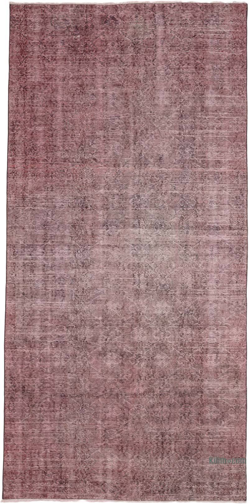 Over-dyed Vintage Hand-Knotted Turkish Rug - 4' 11" x 10'  (59" x 120") - K0069547
