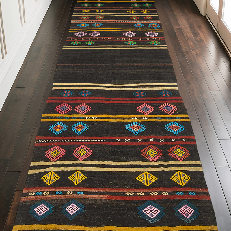 Kilim Vintage Turco de Pasillo - 134 cm x 386 cm - K0069552