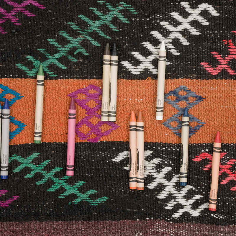 Vintage Turkish Kilim Runner - 3' 7" x 12' 4" (43" x 148") - K0069554