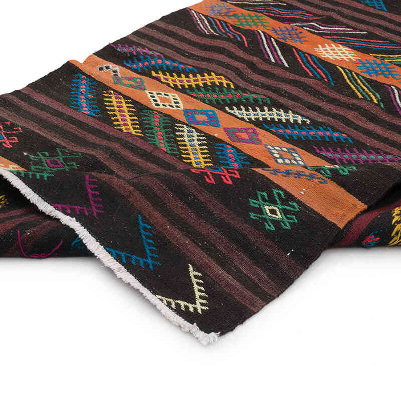 Vintage Turkish Kilim Runner - 3' 7" x 12' 4" (43" x 148") - K0069554