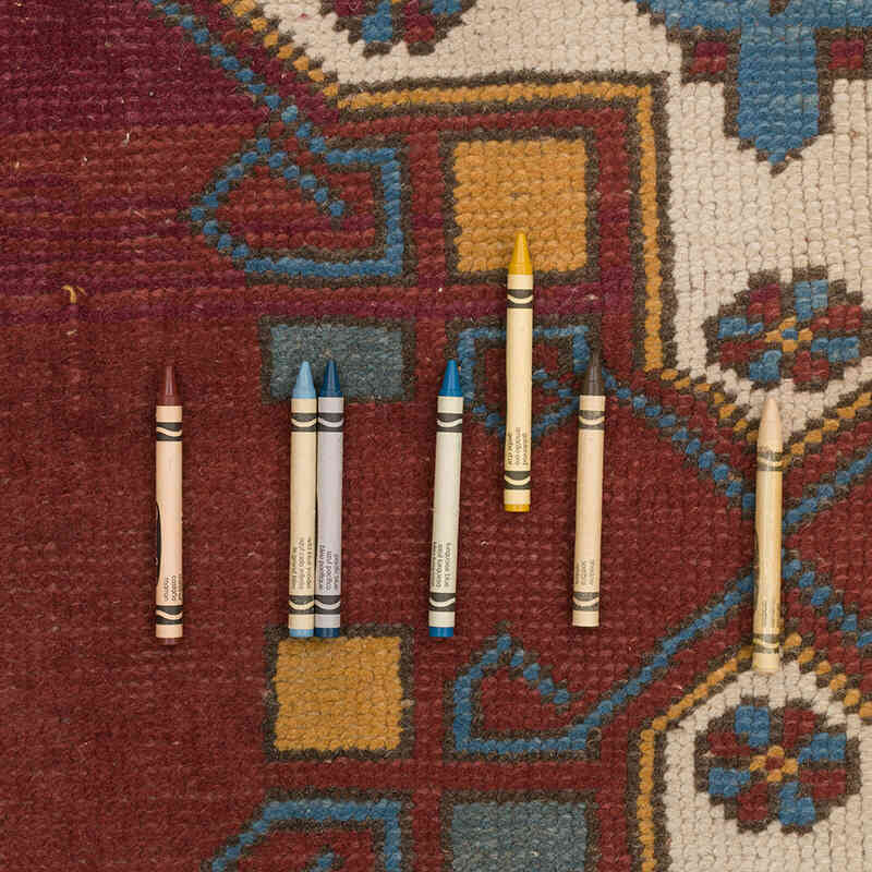 Alfombra Vintage Turca Anudada a Mano - 126 cm x 177 cm - K0069570