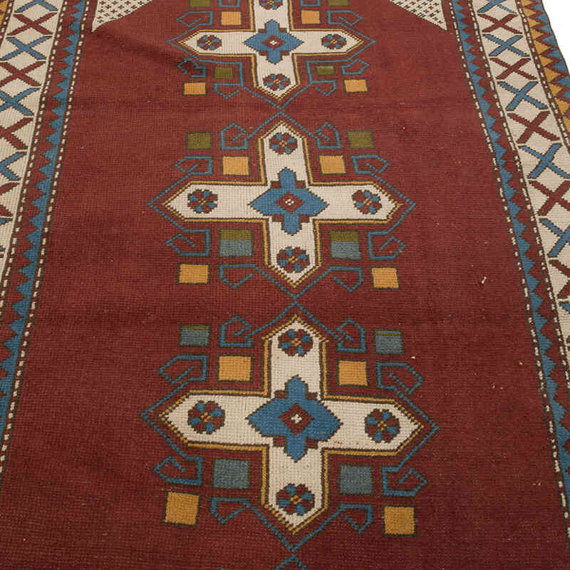 Alfombra Vintage Turca Anudada a Mano - 126 cm x 177 cm - K0069570