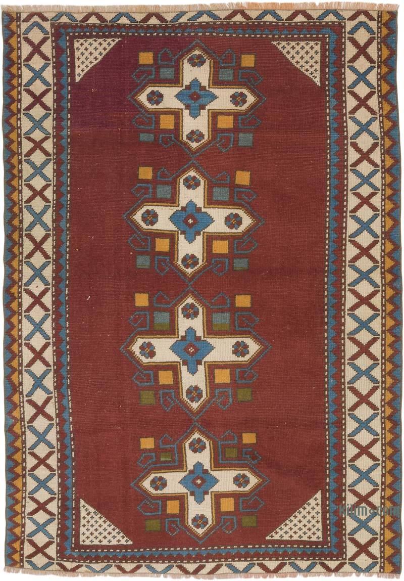 Alfombra Vintage Turca Anudada a Mano - 126 cm x 177 cm - K0069570
