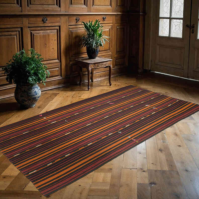 Alfombra Vintage Anatolian Kilim - 122 cm x 230 cm - K0069594