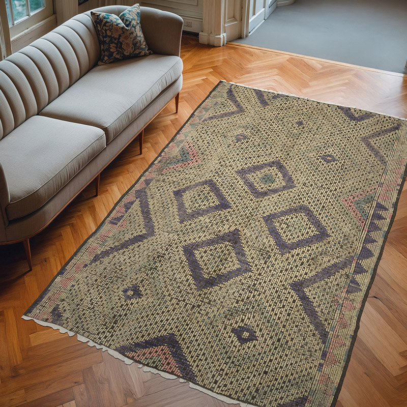 Vintage Anatolian Jijim Rug - 6' 8" x 10' 4" (80" x 124") - K0069601