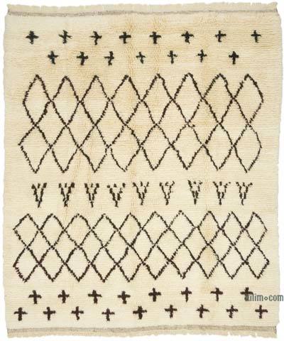 New Moroccan Style Hand-Knotted Tulu Rug - 7' 10" x 9' 2" (94" x 110")