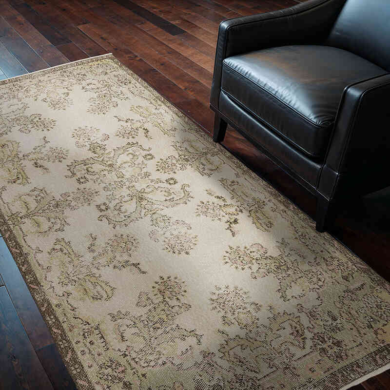Vintage Turkish Hand-Knotted Rug - 3' 8" x 6' 11" (44" x 83") - K0069644