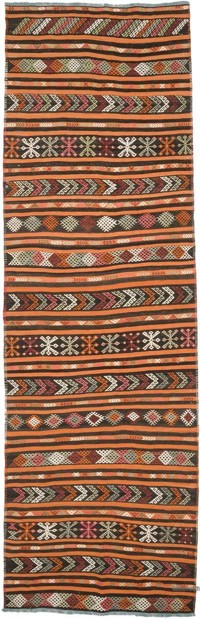 Vintage Turkish Kilim Runner - 3' 4" x 10' 6" (40" x 126")