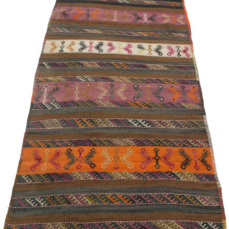 Vintage Malatya Kilim Runner - 2' 6" x 11' 9" (30" x 141") - K0069658