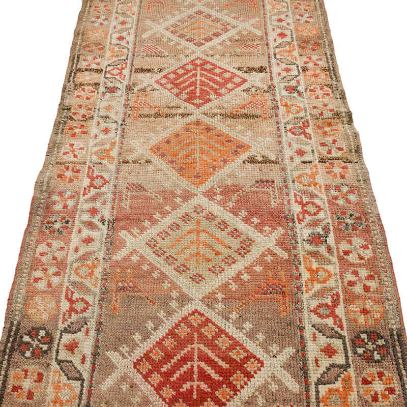Vintage Tribal Runner Rug - 2' 10" x 9' 10" (34" x 118") - K0069687