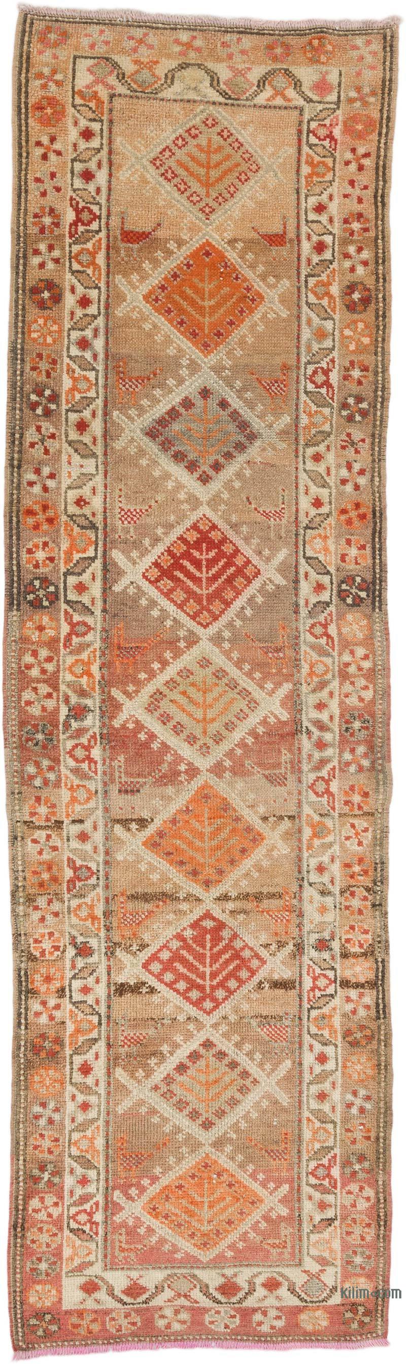 Vintage Tribal Runner Rug - 2' 10" x 9' 10" (34" x 118") - K0069687