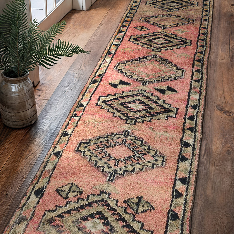 Alfombra Vintage de pasillo - 87 cm x 358 cm - K0069691