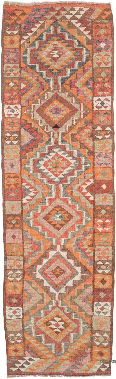 Vintage Tribal Kilim Runner - 3' 1" x 10' 6" (37" x 126")