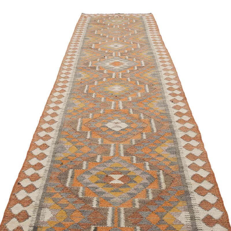 Vintage Tribal Kilim Runner - 3' 1" x 12' 2" (37" x 146") - K0069693