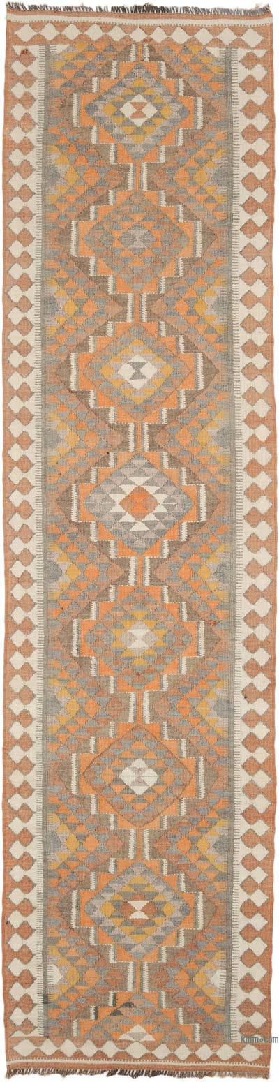 Vintage Tribal Kilim Runner - 3' 1" x 12' 2" (37" x 146")