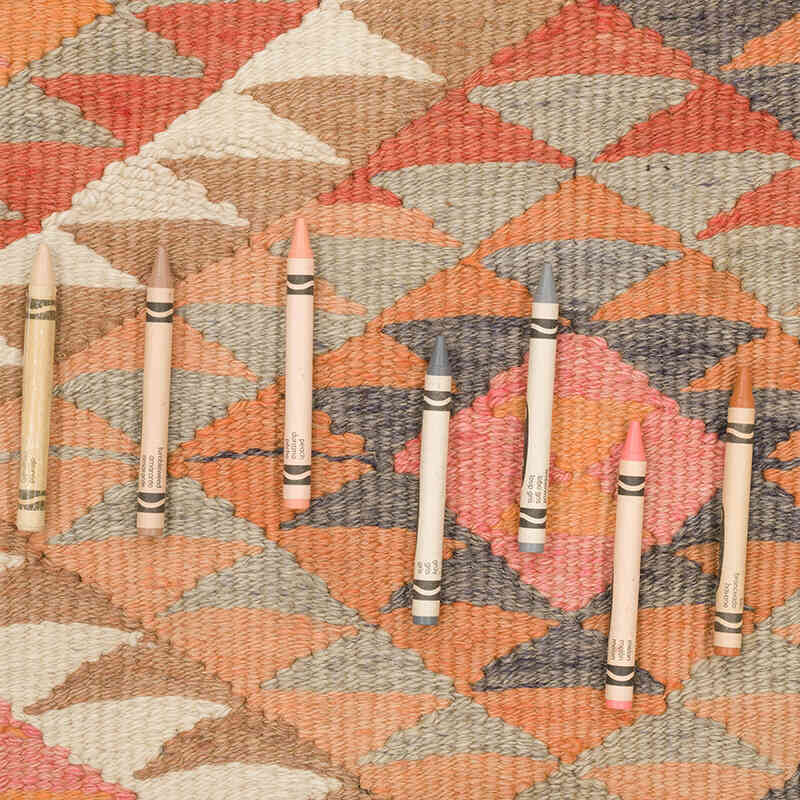 Alfombra Kilim Tribal Vintage - 99 cm x 325 cm - K0069696
