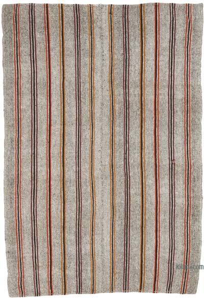 Vintage Anatolian Kilim Rug - 5' 7" x 8' 6" (67" x 102")